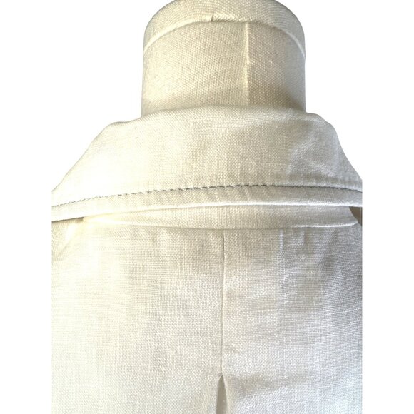 White House Black Market Size 6 Linen Blend Short Sleeve Blazer - Picture 11 of 14